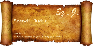 Szendi Judit névjegykártya